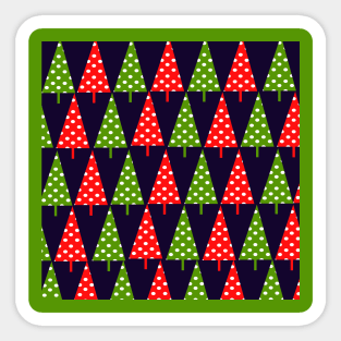 Christmas background. Christmas trees colorful Sticker